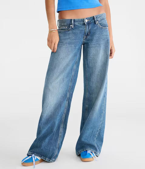 Super Low-Rise Ultra Wide Leg Jeans